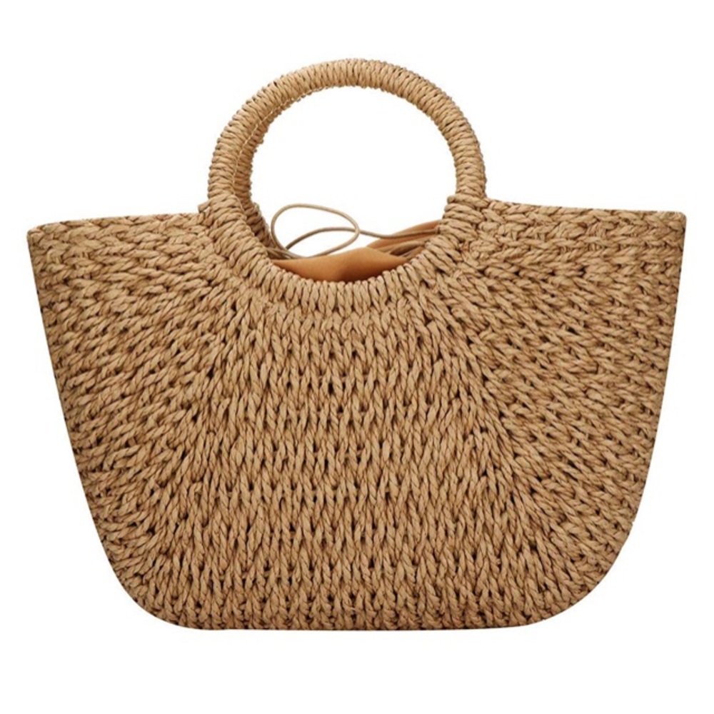 Straw beach bag